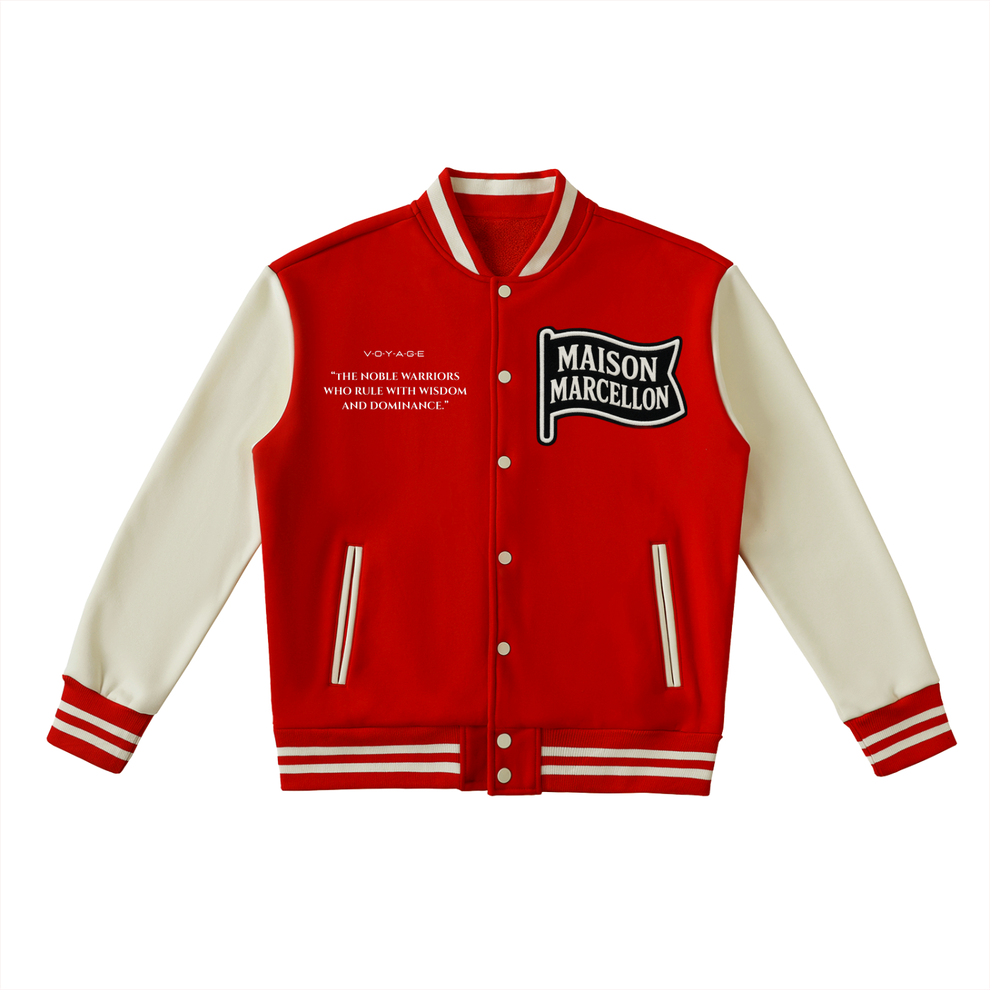 MM Patchworks & Tommy Two-Tone Fleeced Varsity Jacket