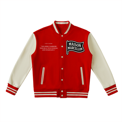 MM Patchworks & Tommy Two-Tone Fleeced Varsity Jacket