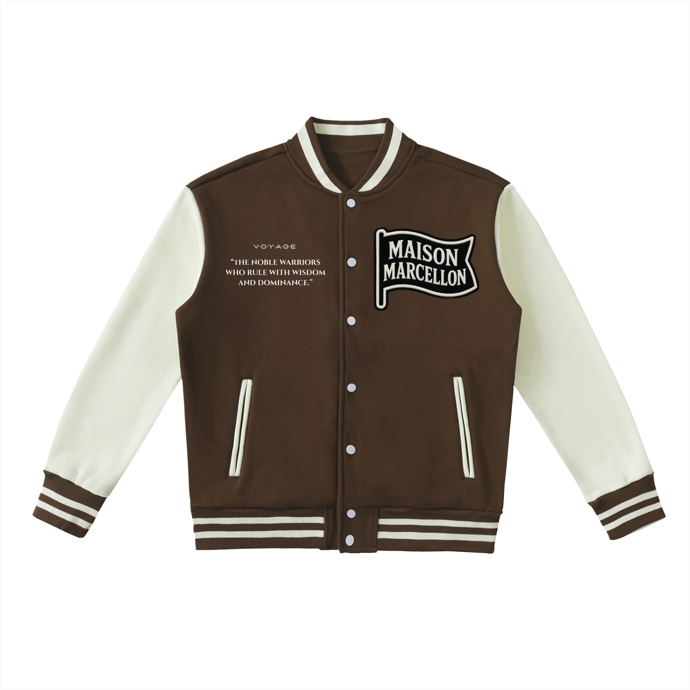 MM Patchworks & Tommy Two-Tone Fleeced Varsity Jacket