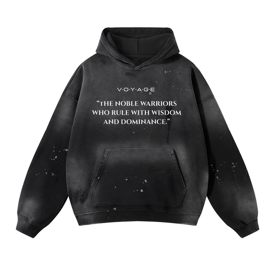 MM Voyage Scripture Vintage Washed Frayed Fleece Hoodie
