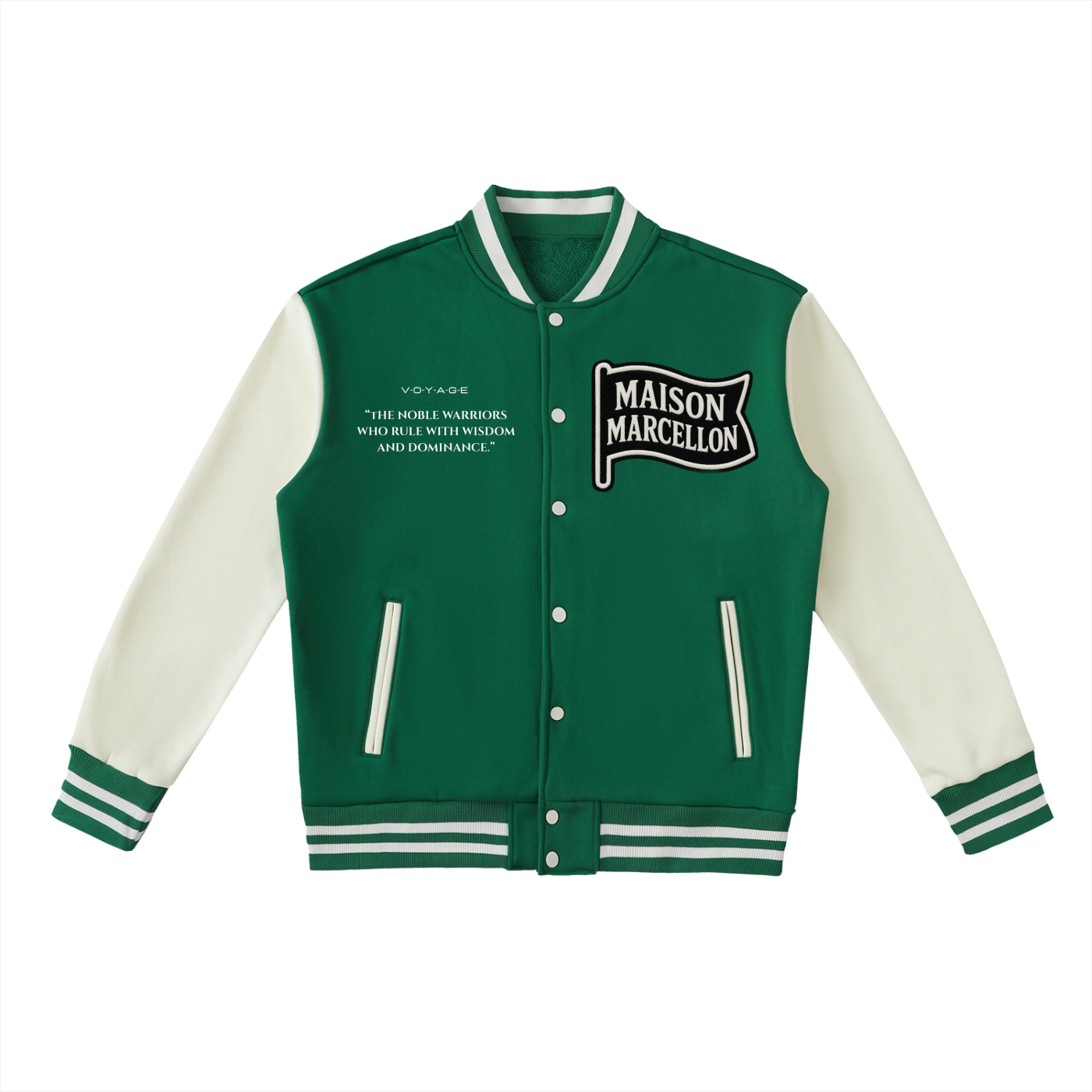 MM Patchworks & Tommy Two-Tone Fleeced Varsity Jacket
